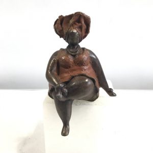 Bronzefigur aus Burkina Faso - Rot