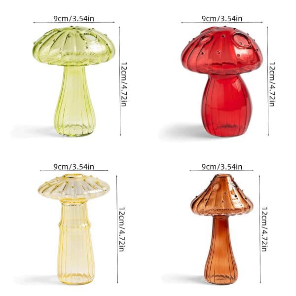 Glasvase Pilz