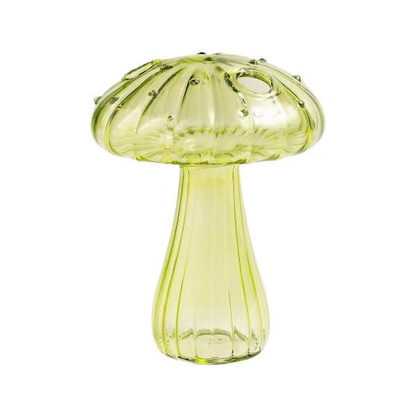 Glasvase Pilz grün